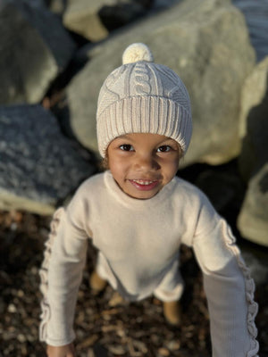 Maddy Knitted Pom Hat | Cream