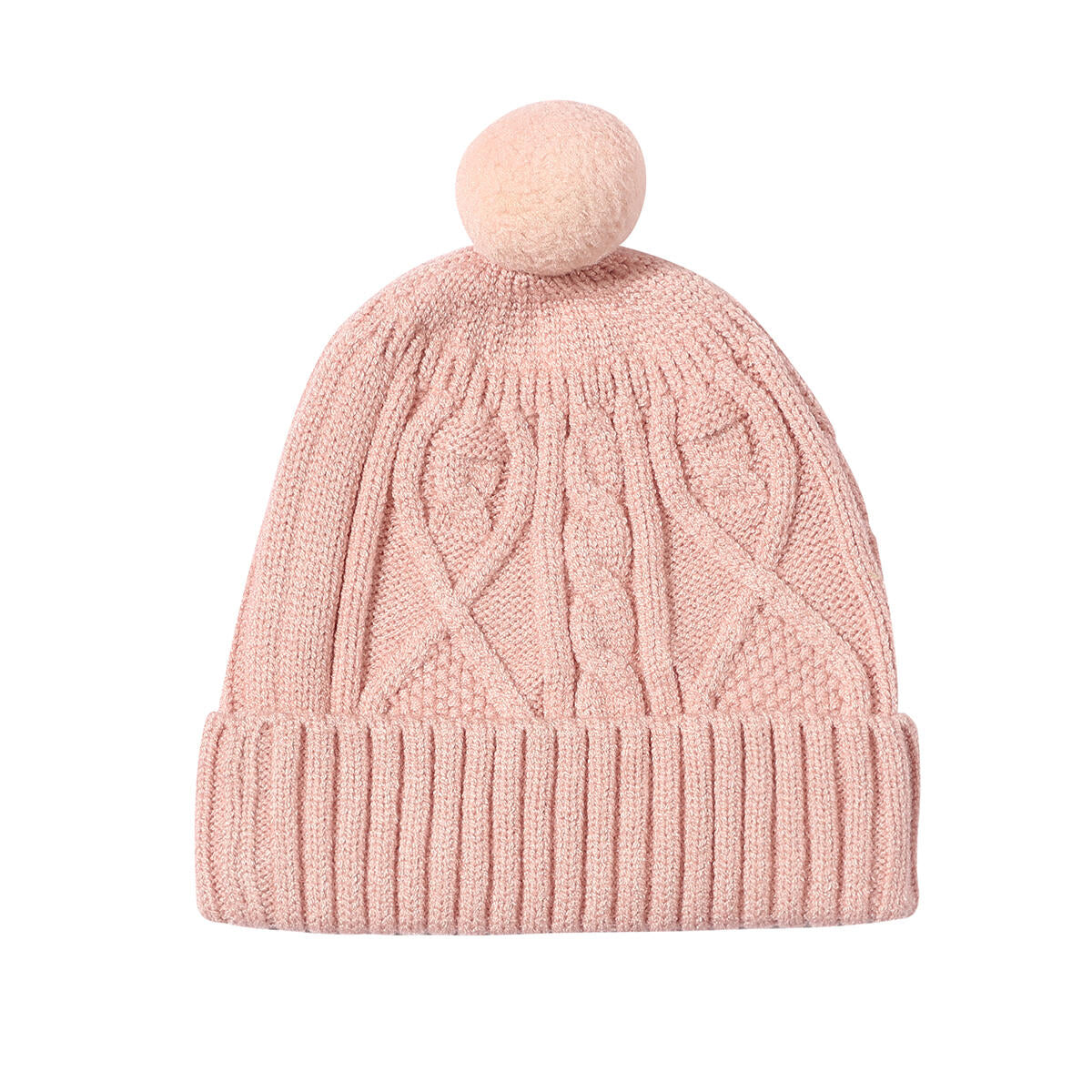 Maddy Knitted Pom Hat | Rose