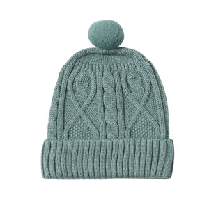 Maddy Knitted Pom Hat | Sage