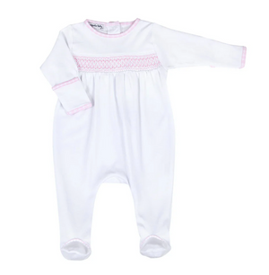 New Beginnings Smocked Footie | Pink