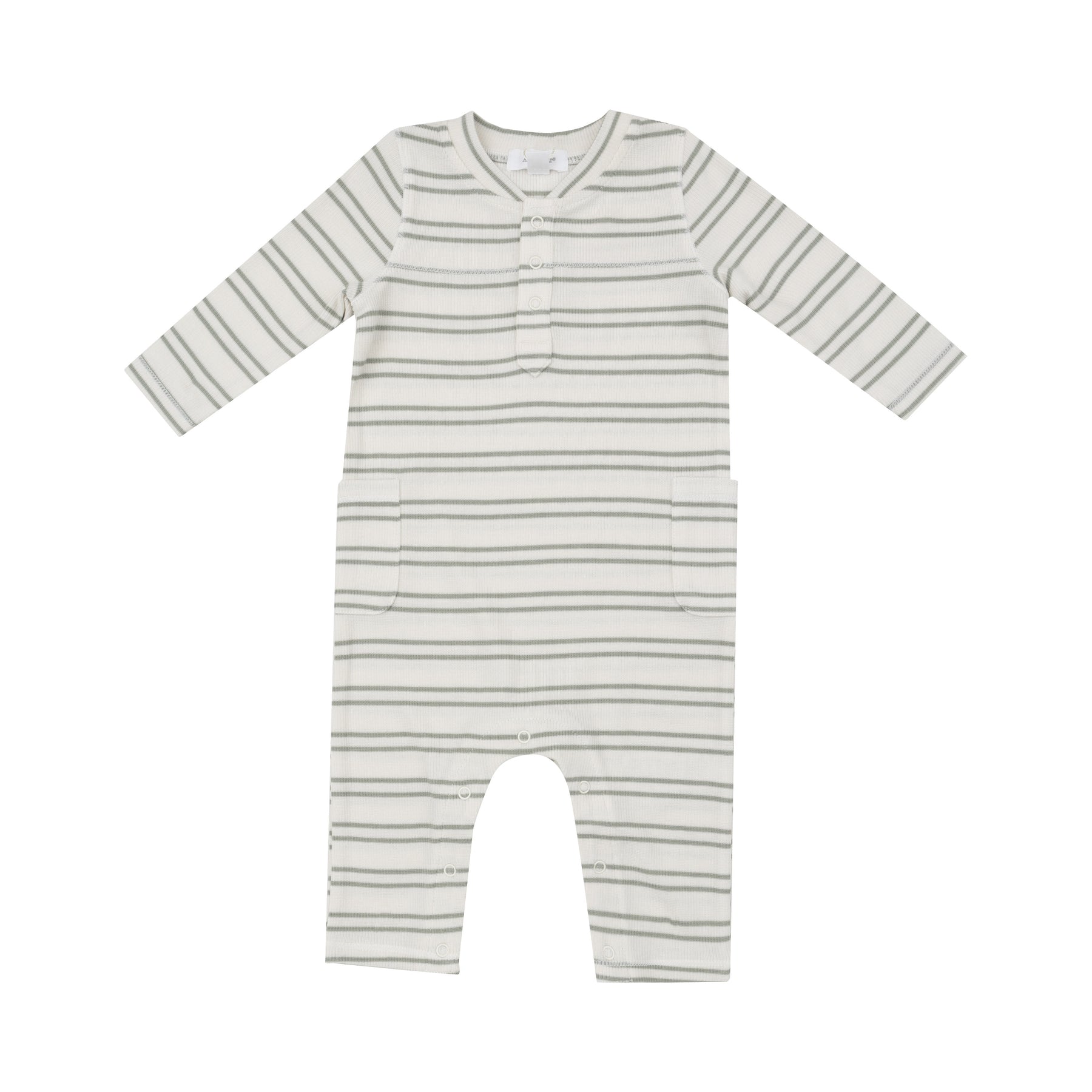 Desert Sage Ribbed Stripe Uni Romper