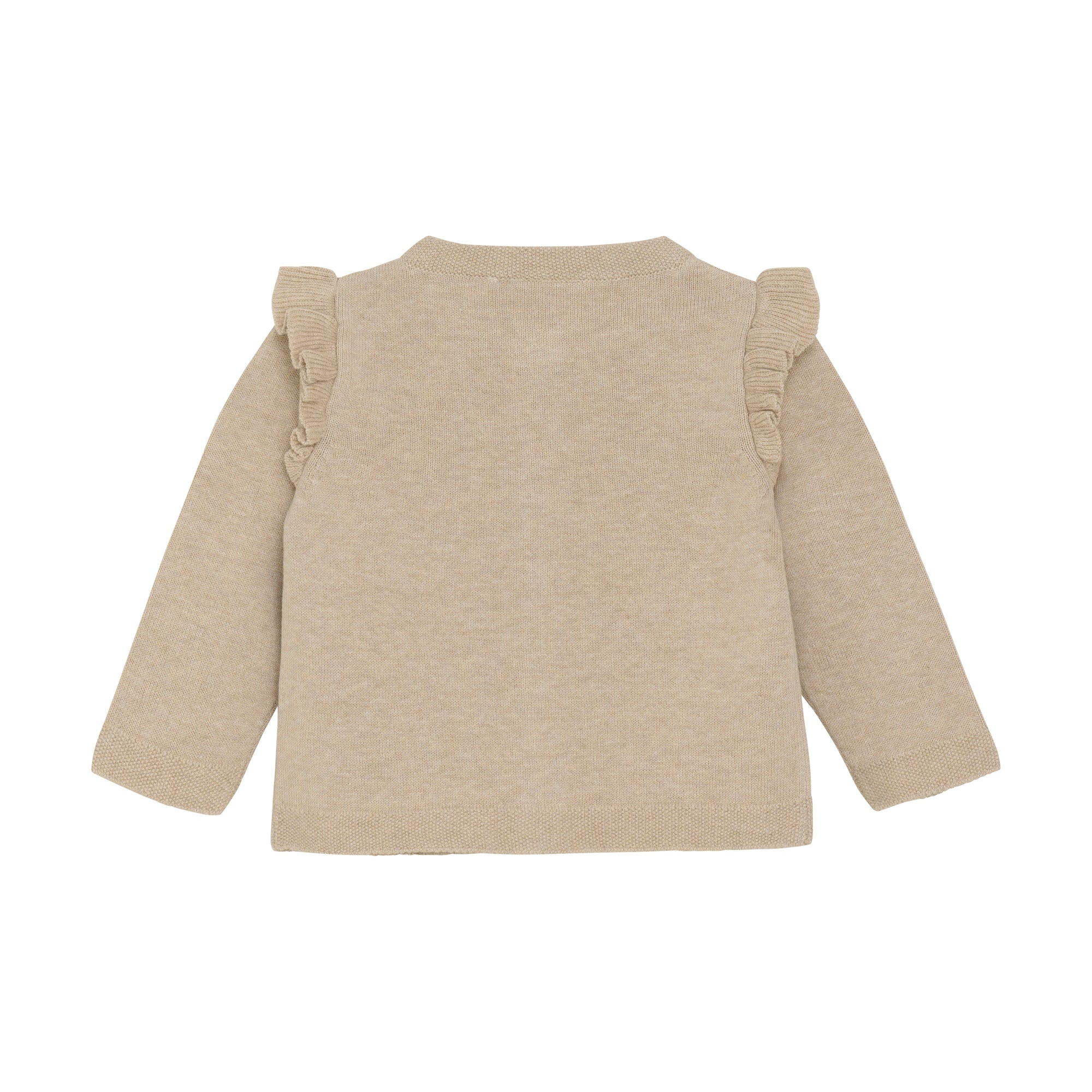 Baby Knit Floral Cardigan | Beige Melange