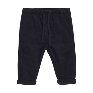 Baby Boys Rolled Cuff Corduroy Pants | Parisian Night Blue