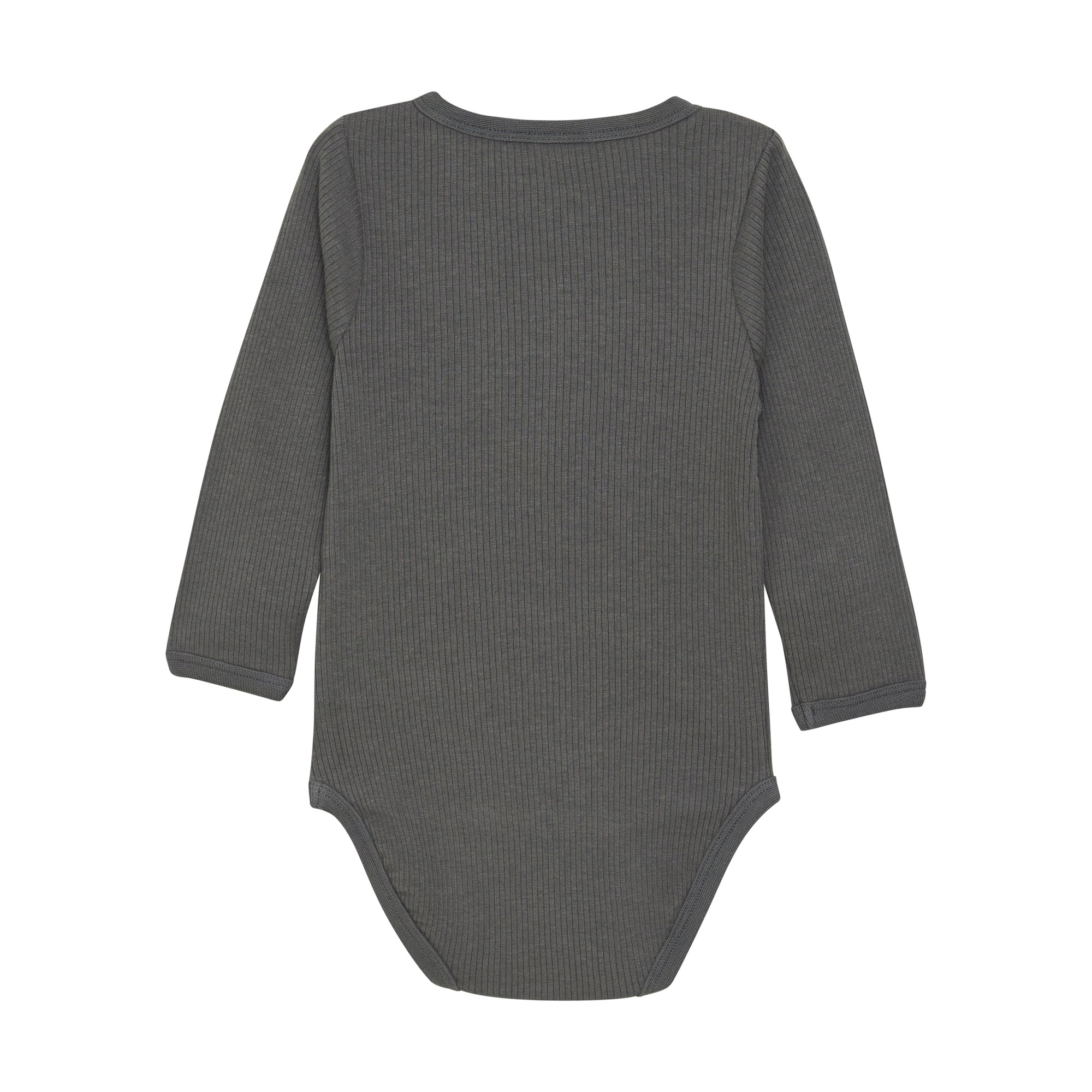 Baby Long Sleeve Henley Bodysuit | Gargoyle Grey