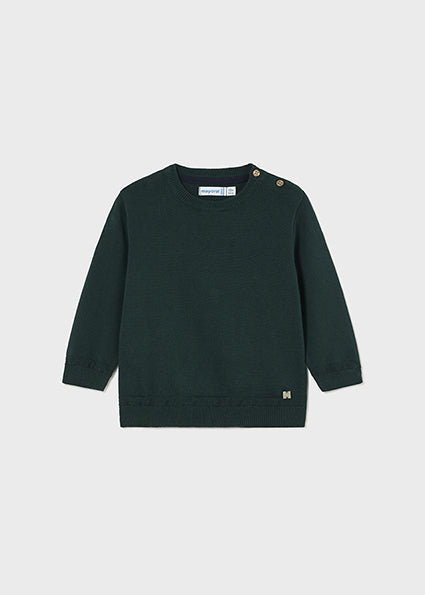 Baby Boys Basic Crewneck Sweater | Jade