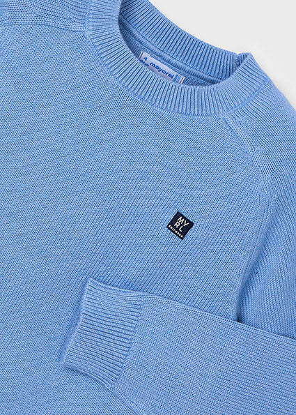 Boys Basic Crewneck Sweater | Glacier