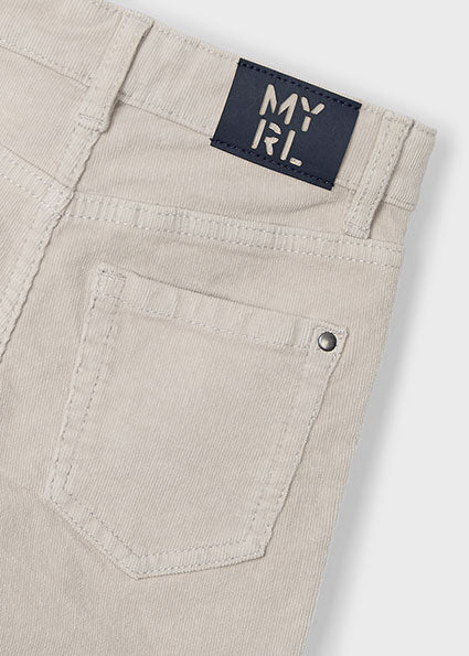 Boys Corduroy Slim Fit Pants | Gypsum