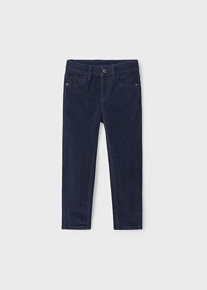 Boys Corduroy Slim Fit Pants | Navy