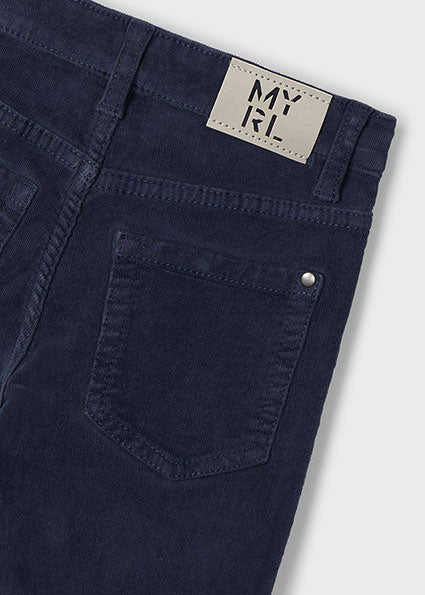 Boys Corduroy Slim Fit Pants | Navy