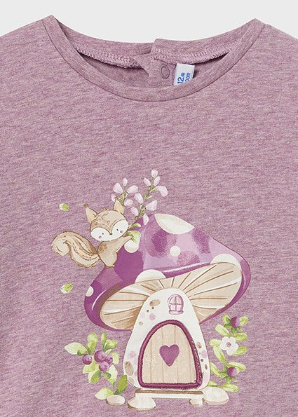 Baby Girls Graphic T-Shirt | Heather Orchid