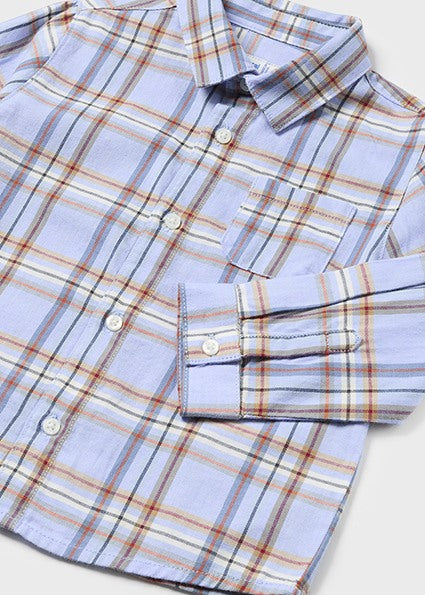 Baby Boys Long Sleeve Check Shirt | Lead