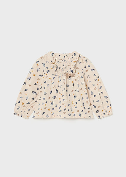 Baby Girls Print Chiffon Blouse | Chickpea Floral