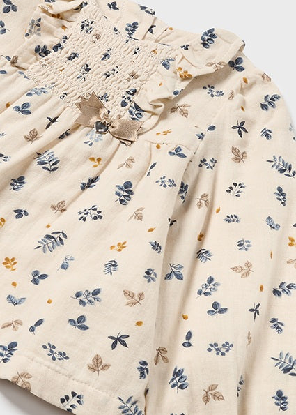 Baby Girls Print Chiffon Blouse | Chickpea Floral