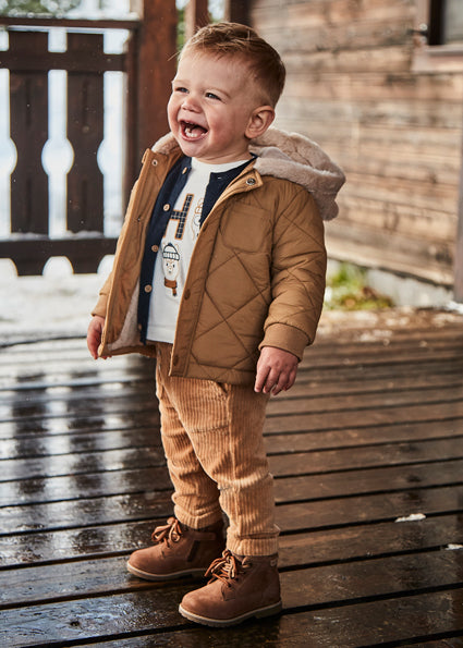 Baby Boys Corduroy Jogger Style Pants | Toffee