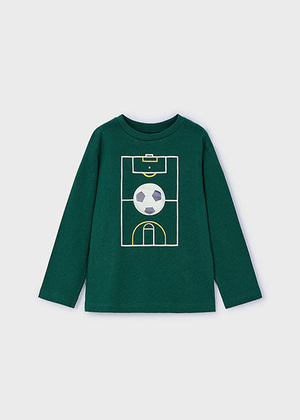 Boys Soccer Print Long Sleeve T-Shirt | Alpine