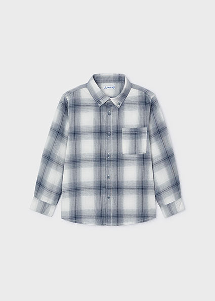 Boys Long Sleeve Plaid Shirt | Cloud