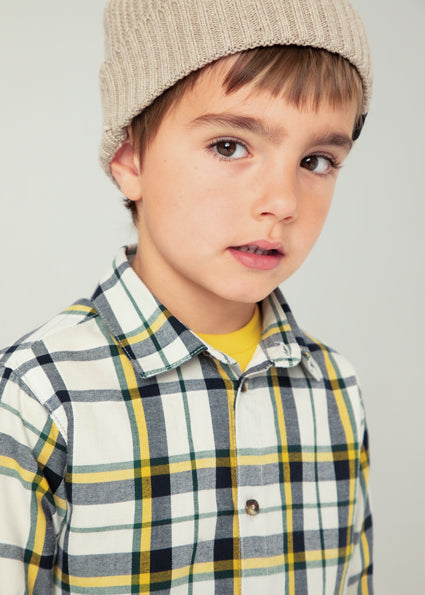 Boys Long Sleeve Plaid Shirt | Pollen