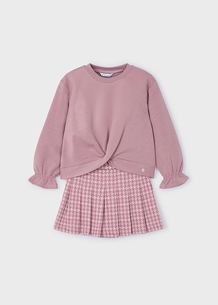 Girls Skort and Sweatshirt Set | Rose