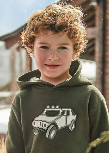 Boys Sweatshirt with Rubber-Print | Moss