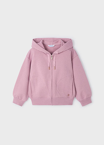 Girls Fleece Zip Hoodie | Rose