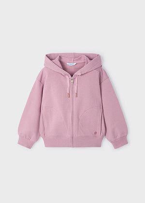 Girls Fleece Zip Hoodie | Rose