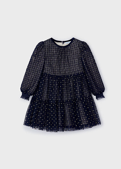 Girls Tulle Dress | Navy