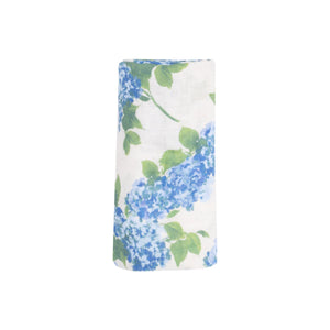 Watercolor Hydrangeas Muslin Swaddle Blanket