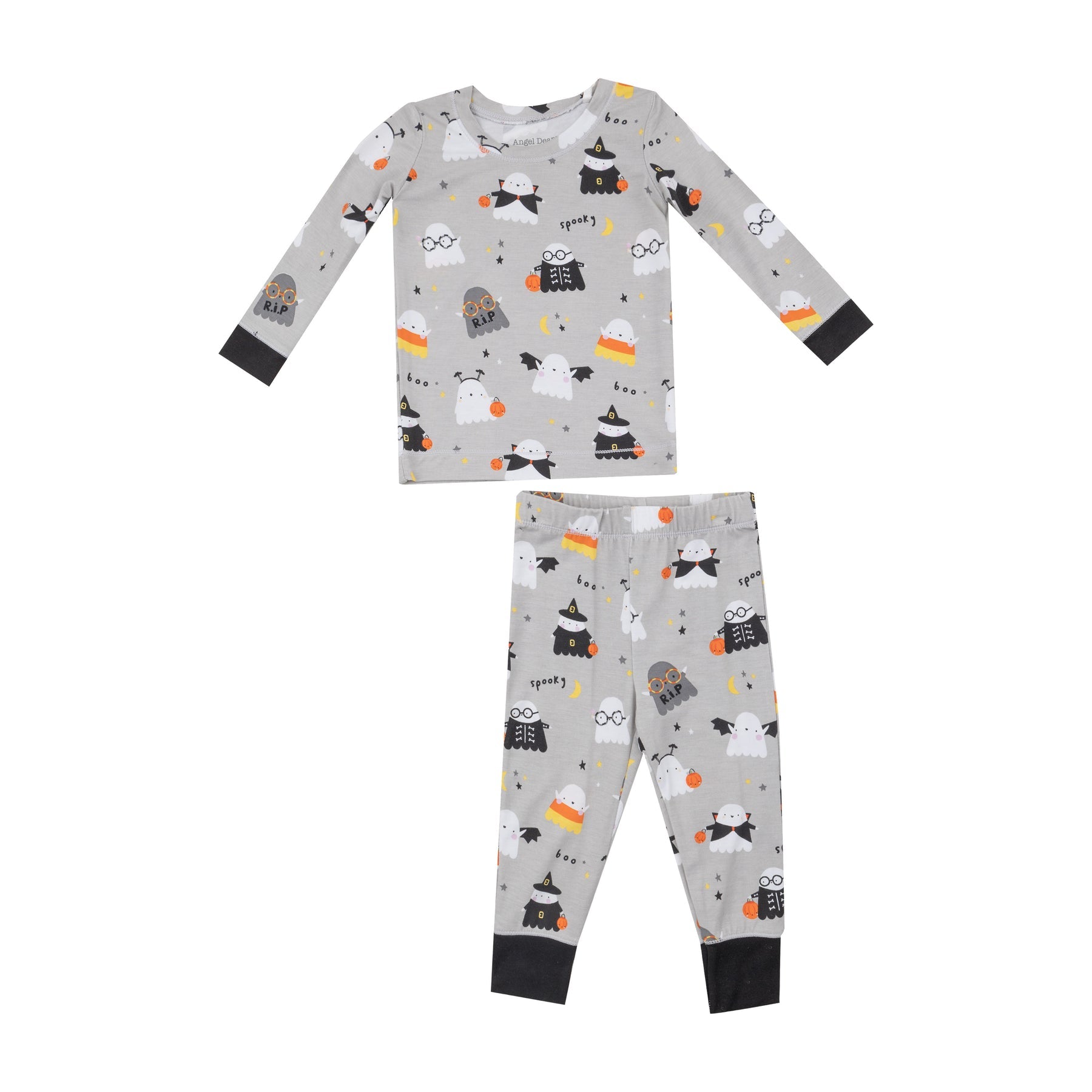 Costumed Ghost Bamboo Long Sleeve Loungewear Pajama Set