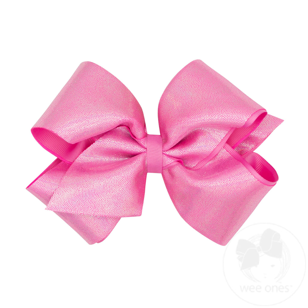 King Mirror Dot and Grosgrain Overlay Hair Bow | Assorted
