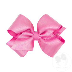 King Mirror Dot and Grosgrain Overlay Hair Bow | Assorted