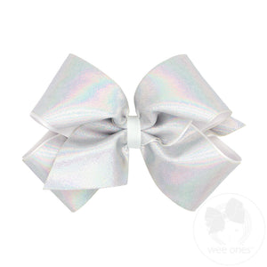King Mirror Dot and Grosgrain Overlay Hair Bow | Assorted