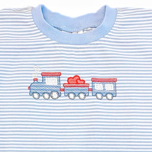 Love Train Embroidered Valentines T-Shirt