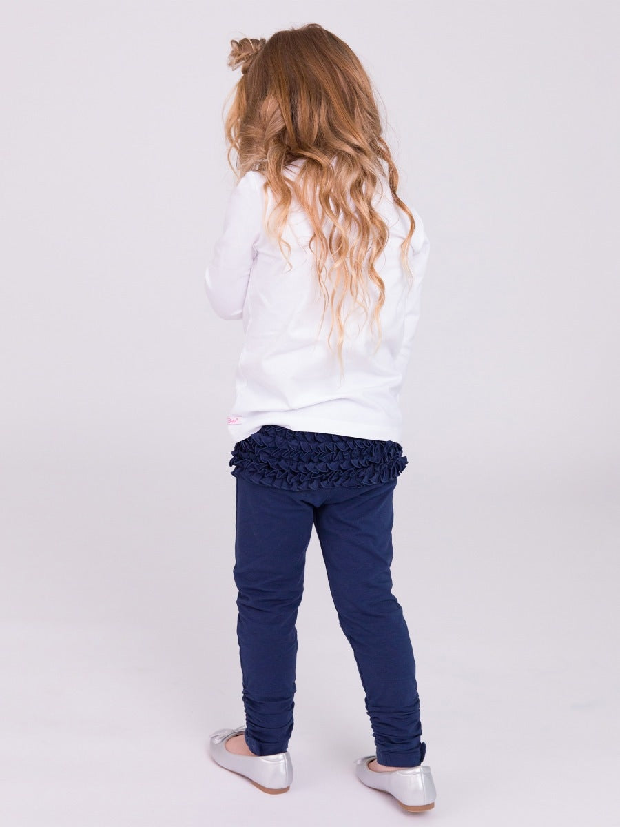 Ruched Bow Leggings | Dark Navy