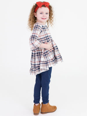 High Low Ruffle Tunic | Homegrown Harvest Plaid