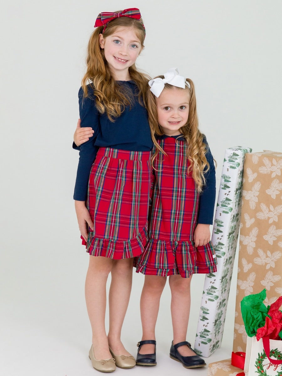 Ruffle Wrap Skirt | Tis the Season Plaid