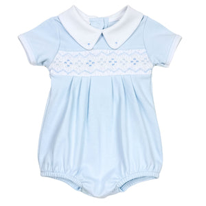 Ethan Smocked Collared Bubble