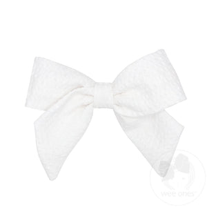 Medium Genuine Seersucker Fabric Bowtie with Tails | Assorted