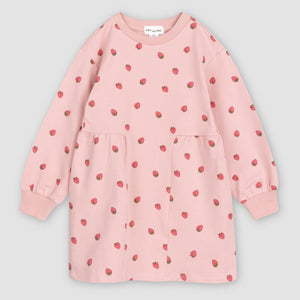 Strawberry Print on Rose Terry Dress