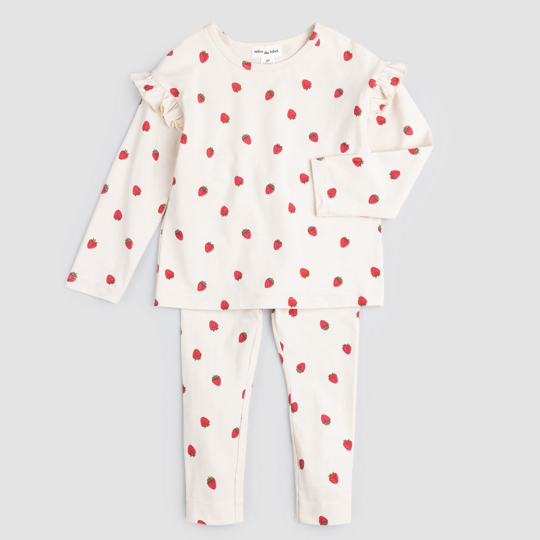 Strawberry Print on Birch 2PC Set