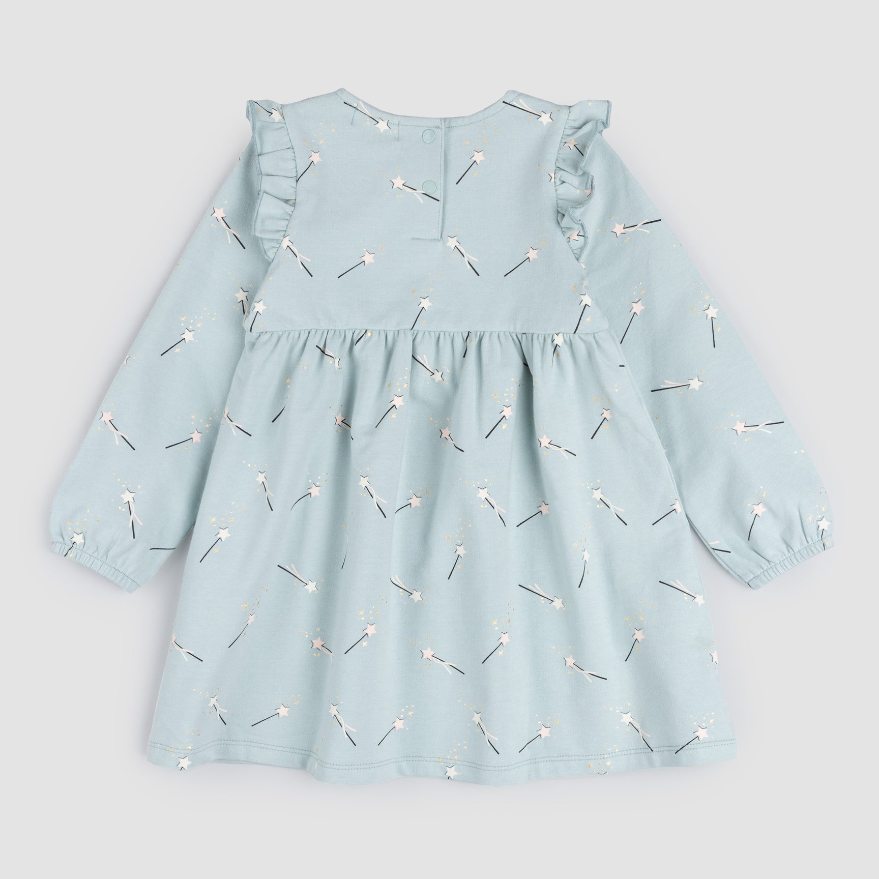 Magic Wand Print Terry Dress | Cloud Blue