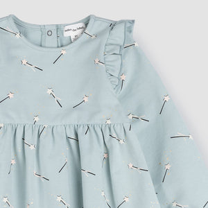 Magic Wand Print Terry Dress | Cloud Blue