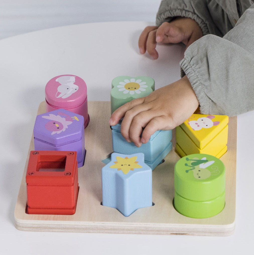 Wooden Rainbow Sensory Shape Sorter