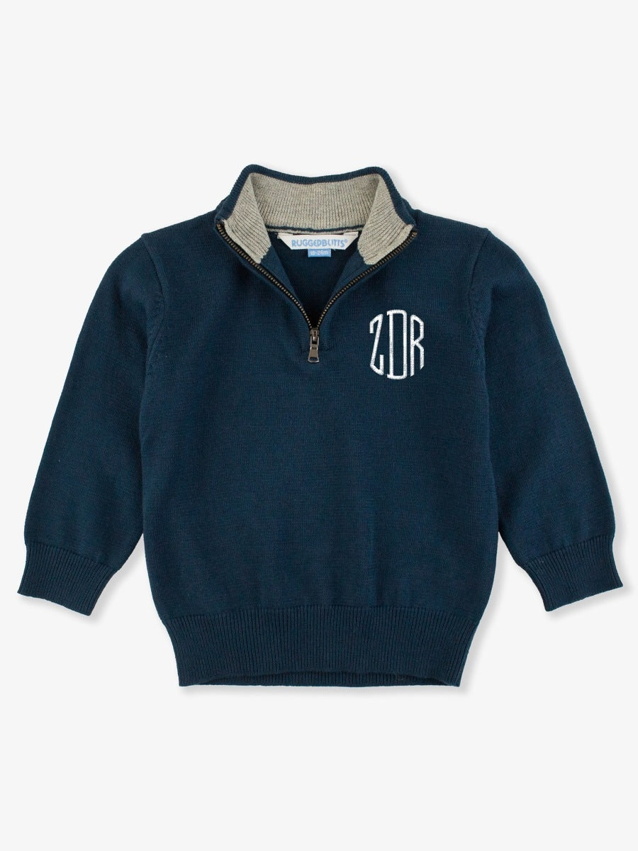 Quarter Zip Sweater | Dark Navy