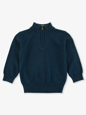 Quarter Zip Sweater | Dark Navy