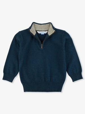 Quarter Zip Sweater | Dark Navy