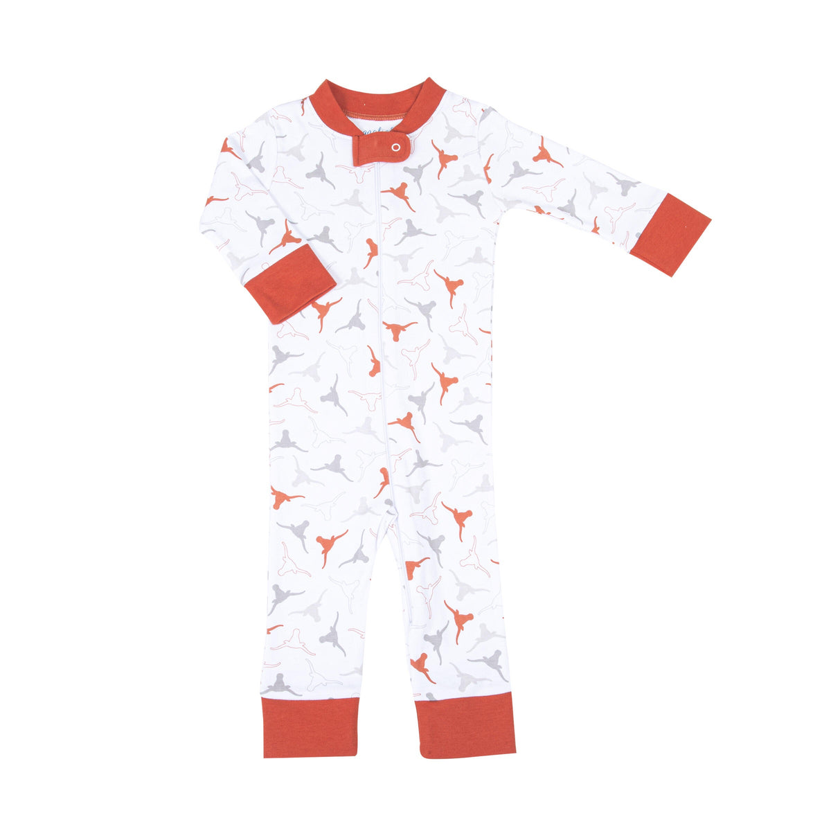 Lil' Longhorn Print Zip Coverall