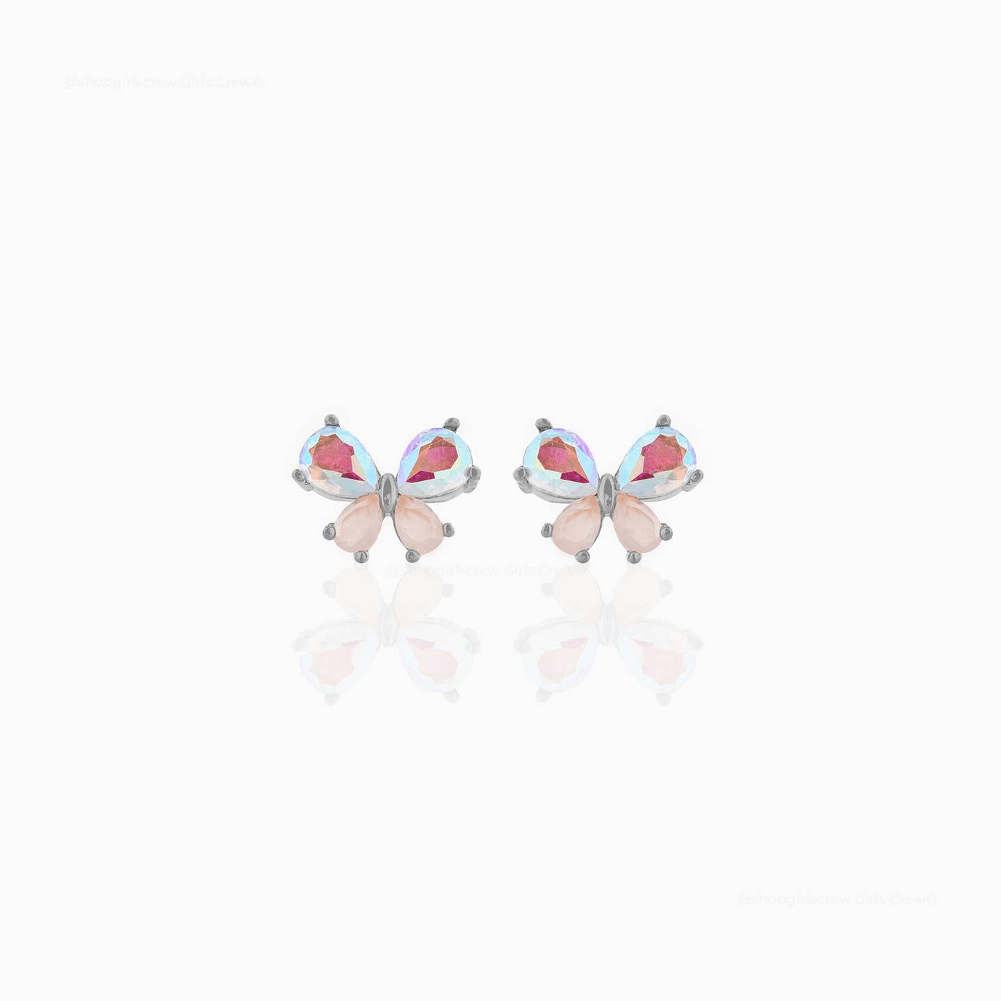 Kaleidoscope Butterfly Stud Earrings | Sterling Silver