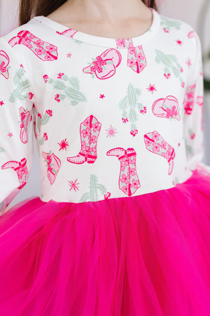 Giddy Up Long Sleeve Tutu Dress