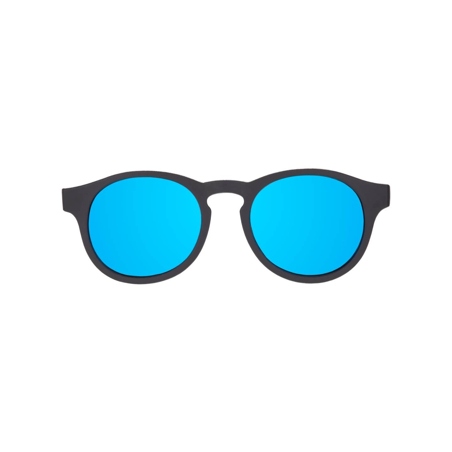 Jet Black Keyhole Sunglasses | Cobalt Polarized Lenses