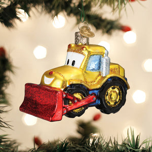 Bright-eyed Bulldozer Ornament